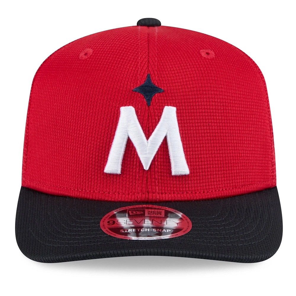 Men's New Era  Red/Navy Minnesota Twins 2025 Spring Training 9SEVENTY Stretch-Snap Trucker Hat
