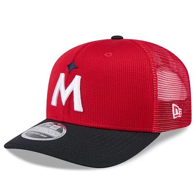 Men's New Era  Red/Navy Minnesota Twins 2025 Spring Training 9SEVENTY Stretch-Snap Trucker Hat