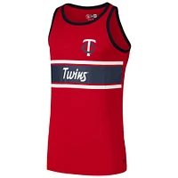 Débardeur Ringer en jersey rouge Minnesota Twins New Era pour hommes