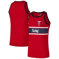 Débardeur Ringer en jersey rouge Minnesota Twins New Era pour hommes