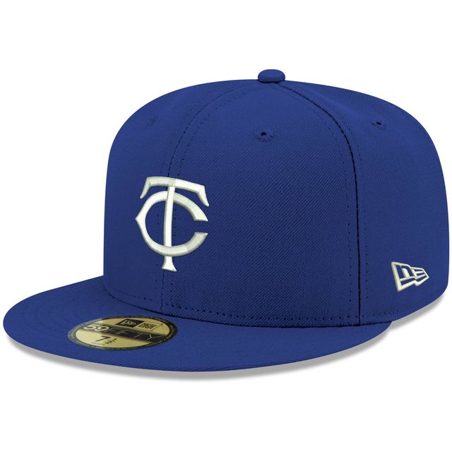 Casquette ajustée 59FIFTY blanche avec logo Royal Minnesota Twins New Era pour homme