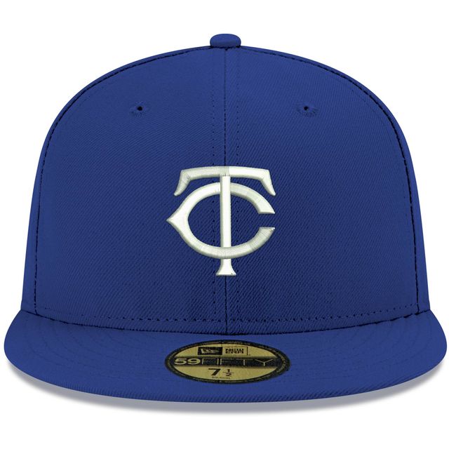 Casquette ajustée 59FIFTY blanche avec logo Royal Minnesota Twins New Era pour homme