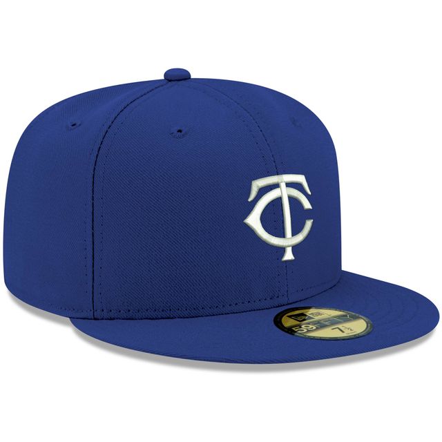 Casquette ajustée 59FIFTY blanche avec logo Royal Minnesota Twins New Era pour homme