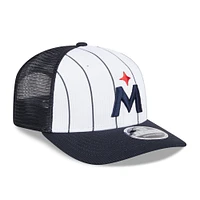 Men's New Era  White/Navy Minnesota Twins 2025 Batting Practice 9SEVENTY Stretch-Snap Trucker Hat