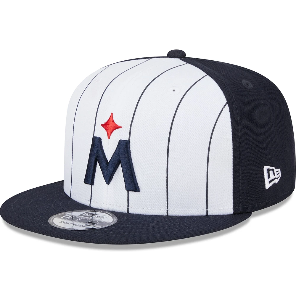 Casquette Snapback 9FIFTY d'entraînement au bâton New Era des Minnesota Twins 2024 pour hommes, blanche