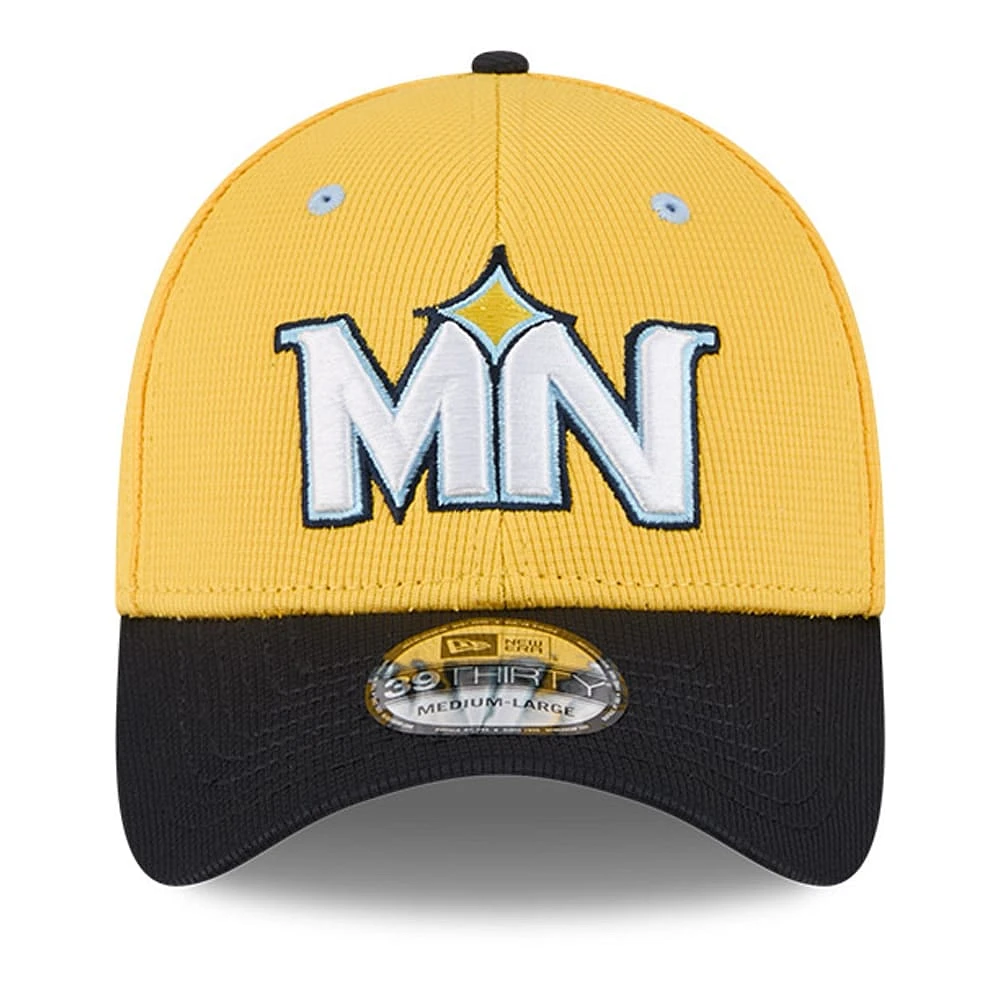Men's New Era Yellow/Black Minnesota Twins City Connect Batting Practice 39THIRTY Flex Hat