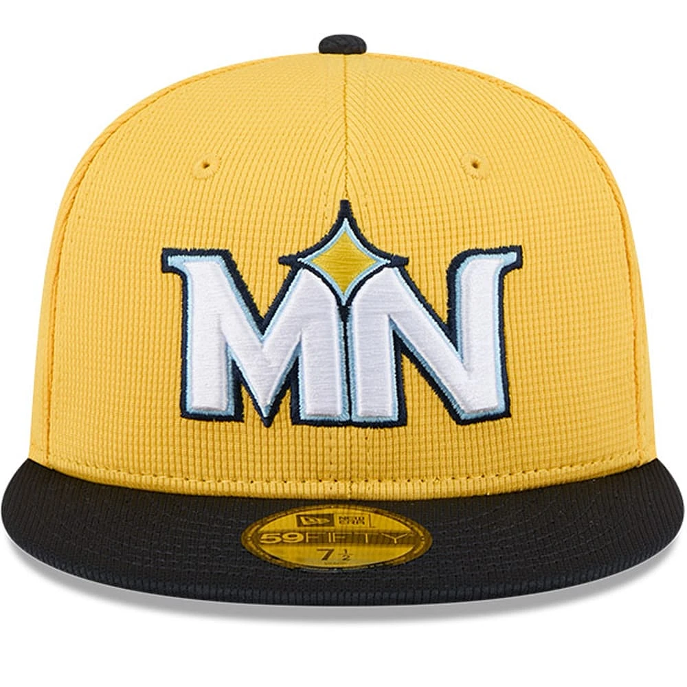 Casquette ajustée 59FIFTY City Connect des Twins du Minnesota pour homme, jaune/noir, New Era