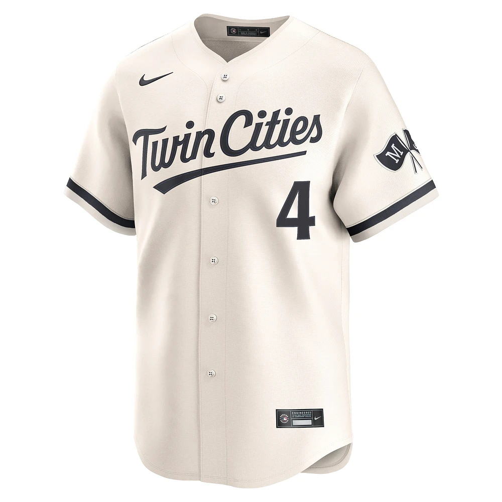Men's Nike Carlos Correa Cream Minnesota Twins Alternate Limited Player Jersey