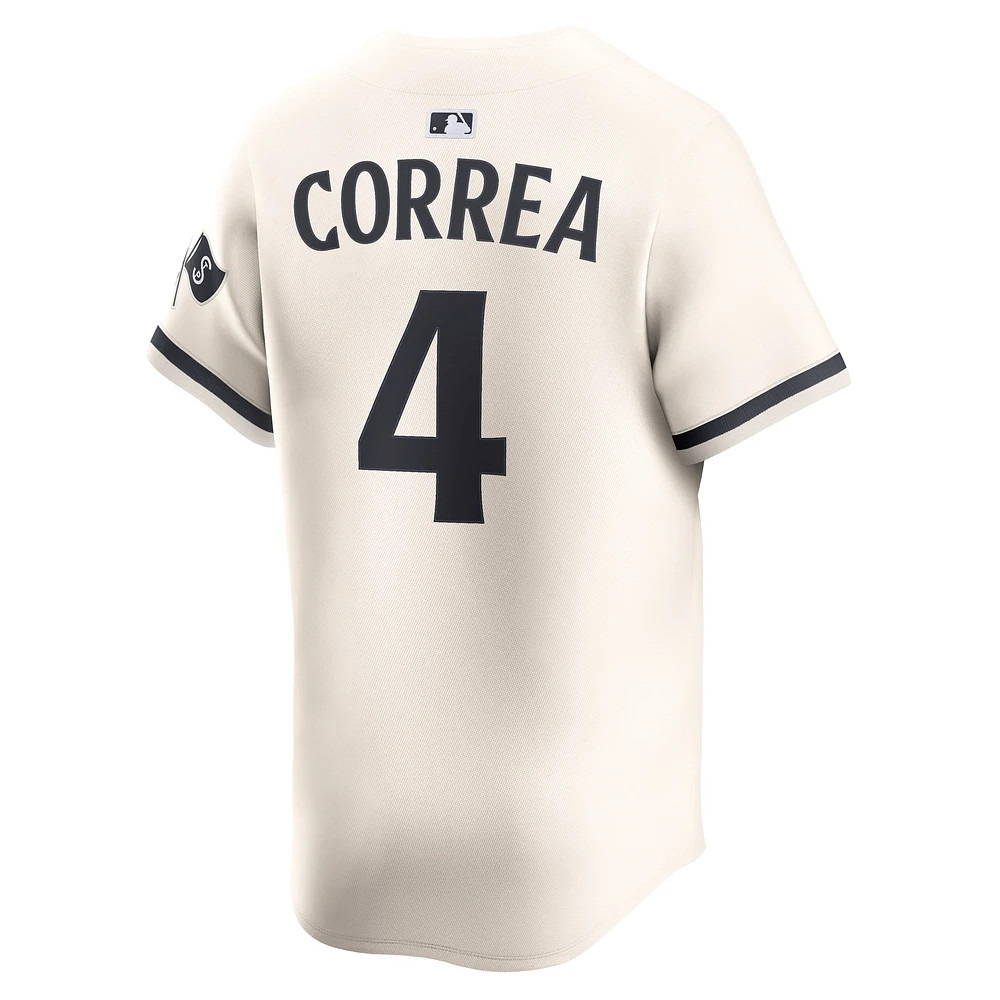 Men's Nike Carlos Correa Cream Minnesota Twins Alternate Limited Player Jersey