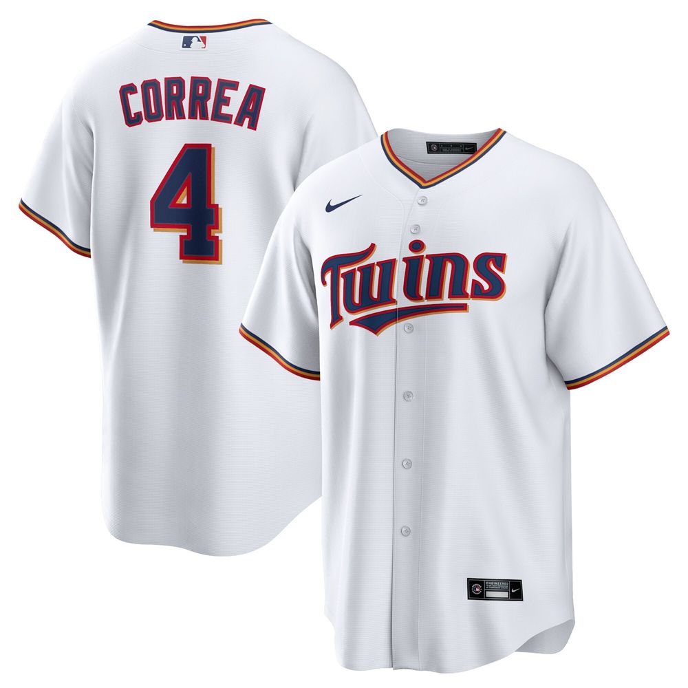 Men's Nike Carlos Correa White Minnesota Twins - Game Jersey