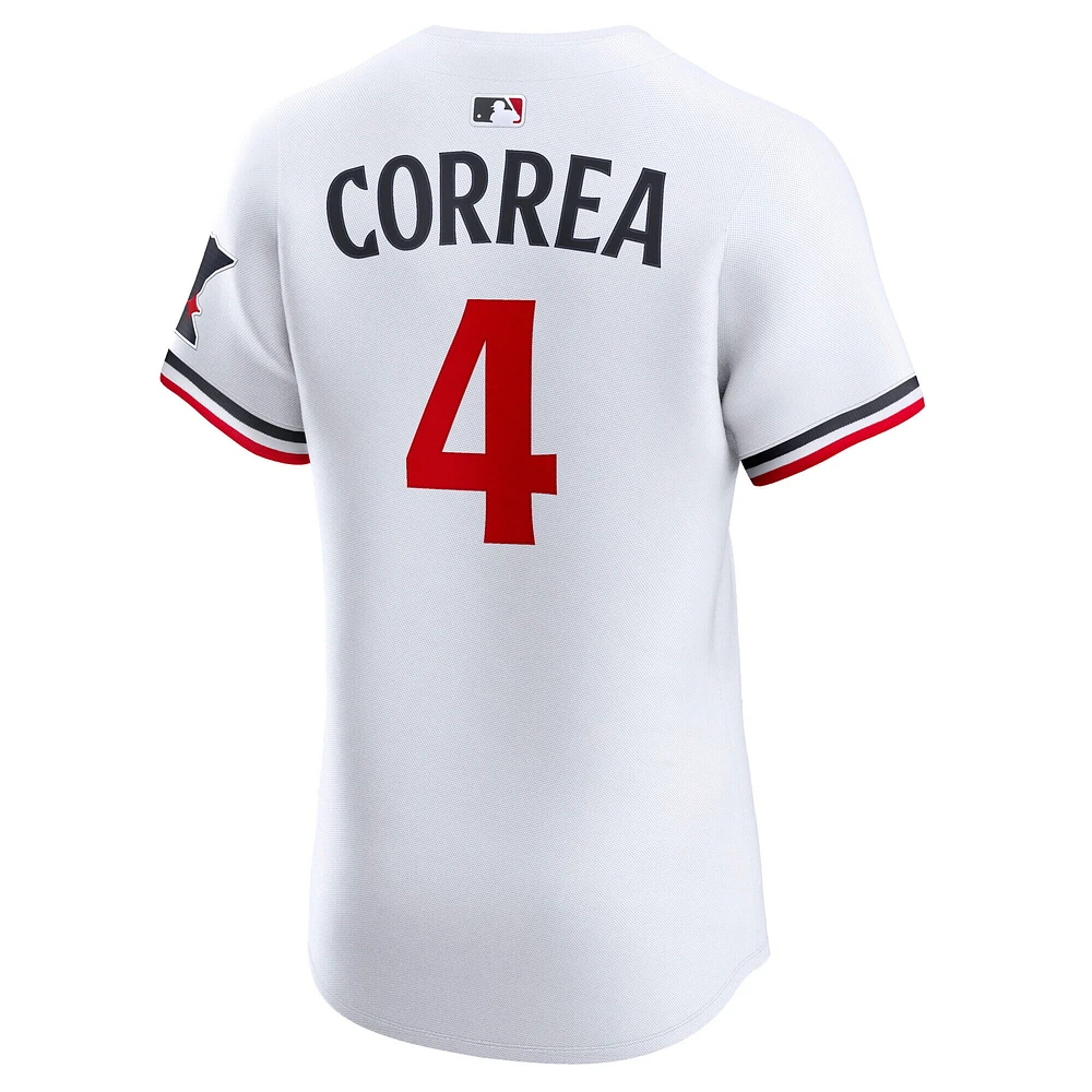 Men's Nike Carlos Correa White Minnesota Twins Home Elite Player Jersey