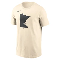 Men's Nike Cream Minnesota Twins Camo Logo T-Shirt