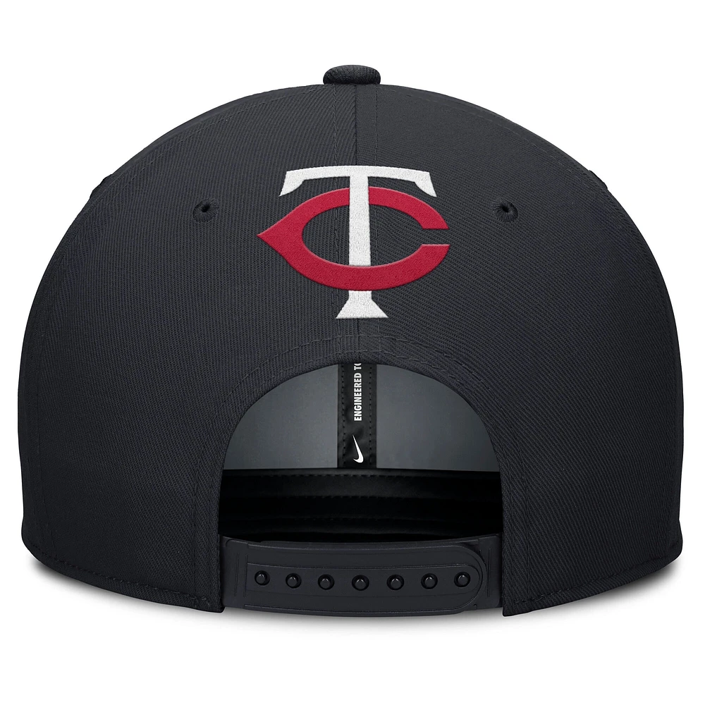 Men's Nike Gray/Navy Minnesota Twins Pro Performance Snapback Hat
