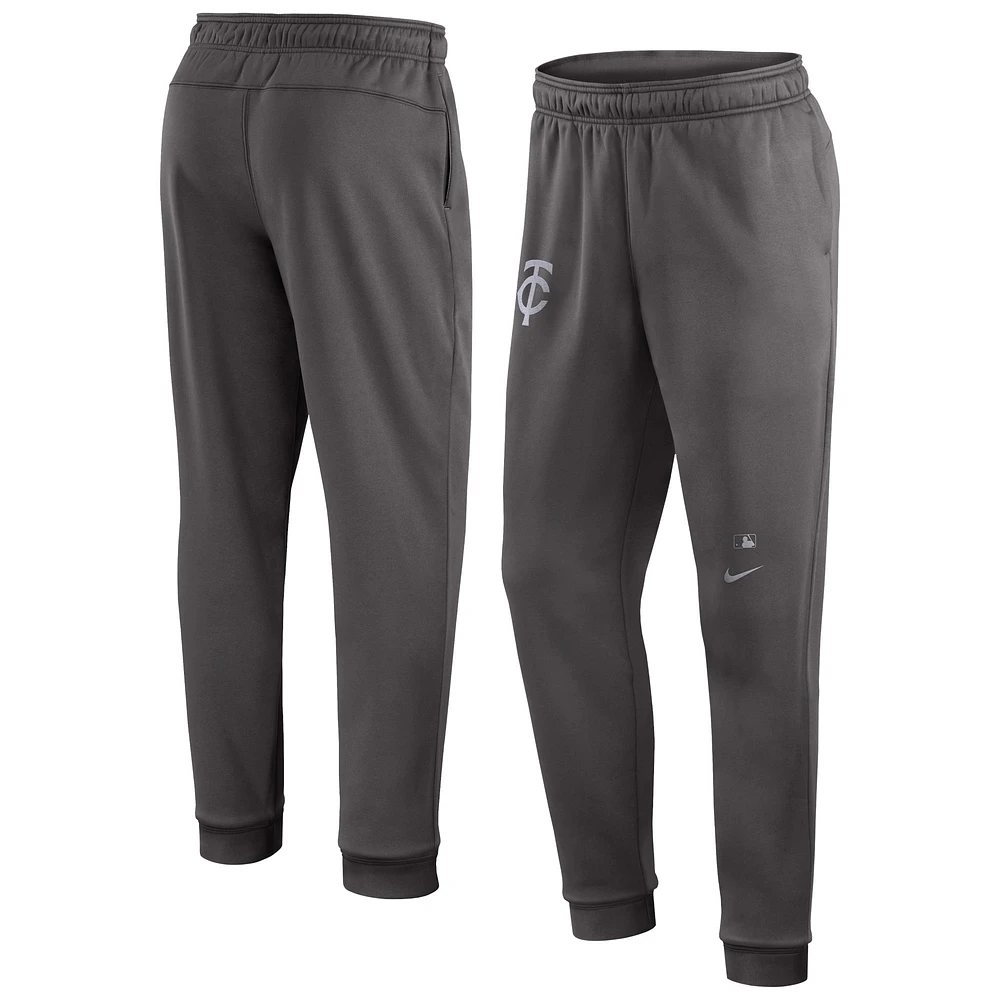 Pantalon de performance pour joueur voyage la collection authentique des Minnesota Twins Nike gris hommes