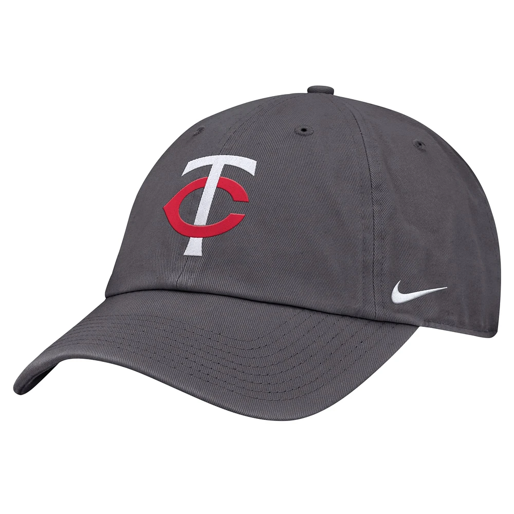 Men's Nike Gray Minnesota Twins Club Adjustable Hat