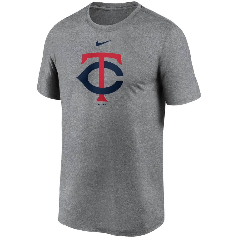 Men's Nike Gray Minnesota Twins Large Logo Legend Performance T-Shirt