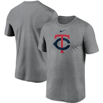 T-shirt Nike Performance Legend pour hommes, gris, Minnesota Twins, grand logo