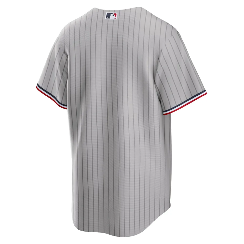 Maillot d'équipe Nike Minnesota Twins Road Replica gris pour homme