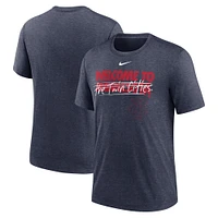 T-shirt tri-mélange Nike Minnesota Twins Home Spin pour homme - Bleu marine chiné