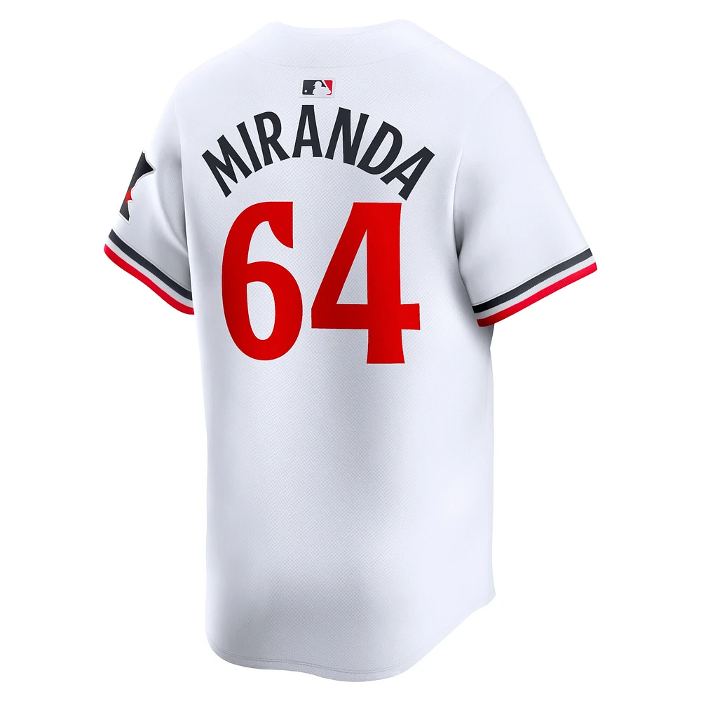 Maillot Nike Jose Miranda pour hommes, blanc, Minnesota Twins, domicile, joueur limité