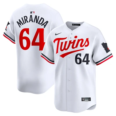 Maillot Nike Jose Miranda pour hommes, blanc, Minnesota Twins, domicile, joueur limité