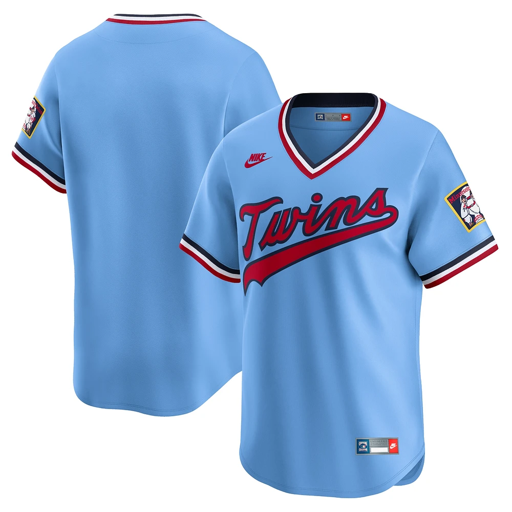 Men's Nike Light Blue Minnesota Twins Cooperstown Collection Limited Jersey