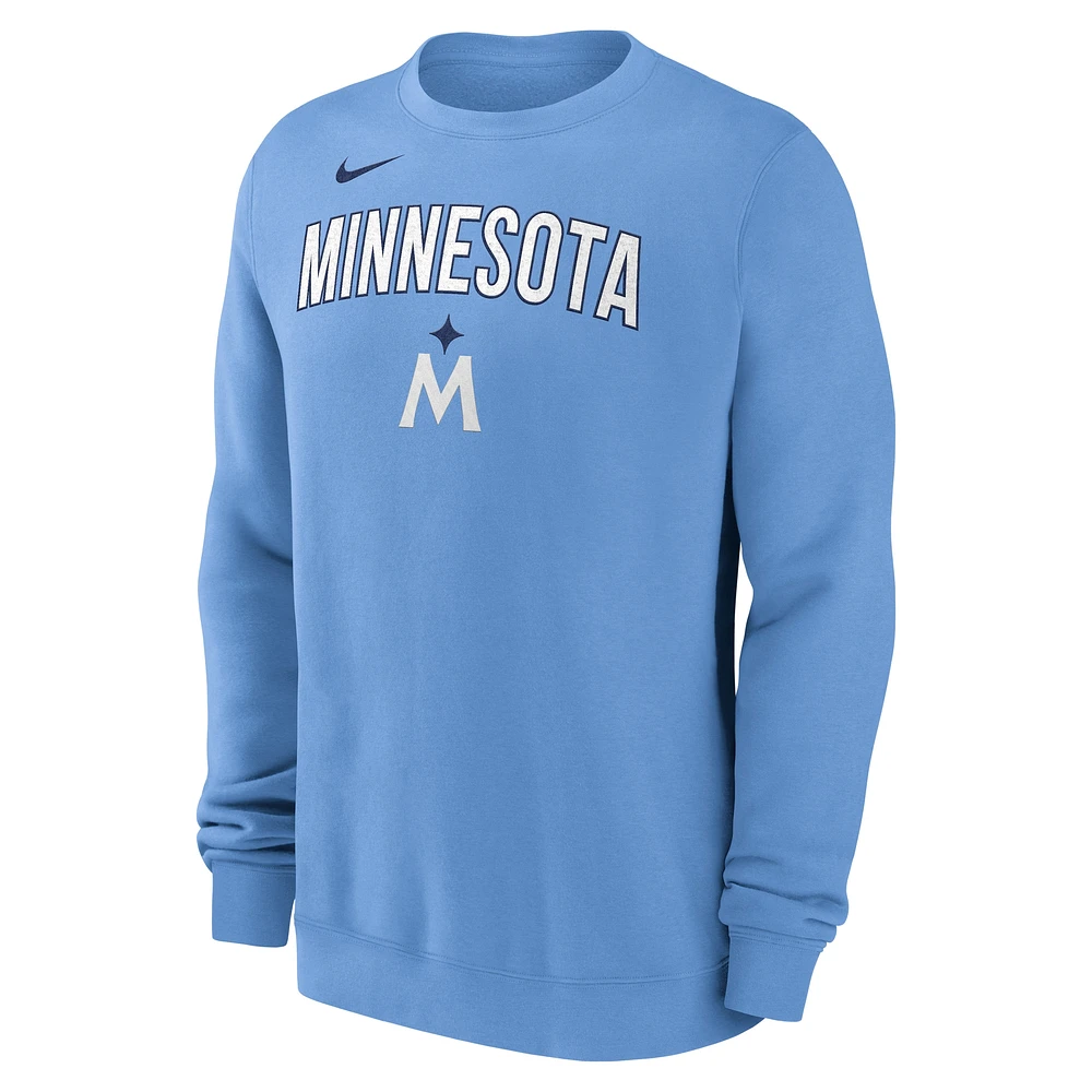 Men's Nike Light Blue Minnesota Twins Pullover Sweatshirt
