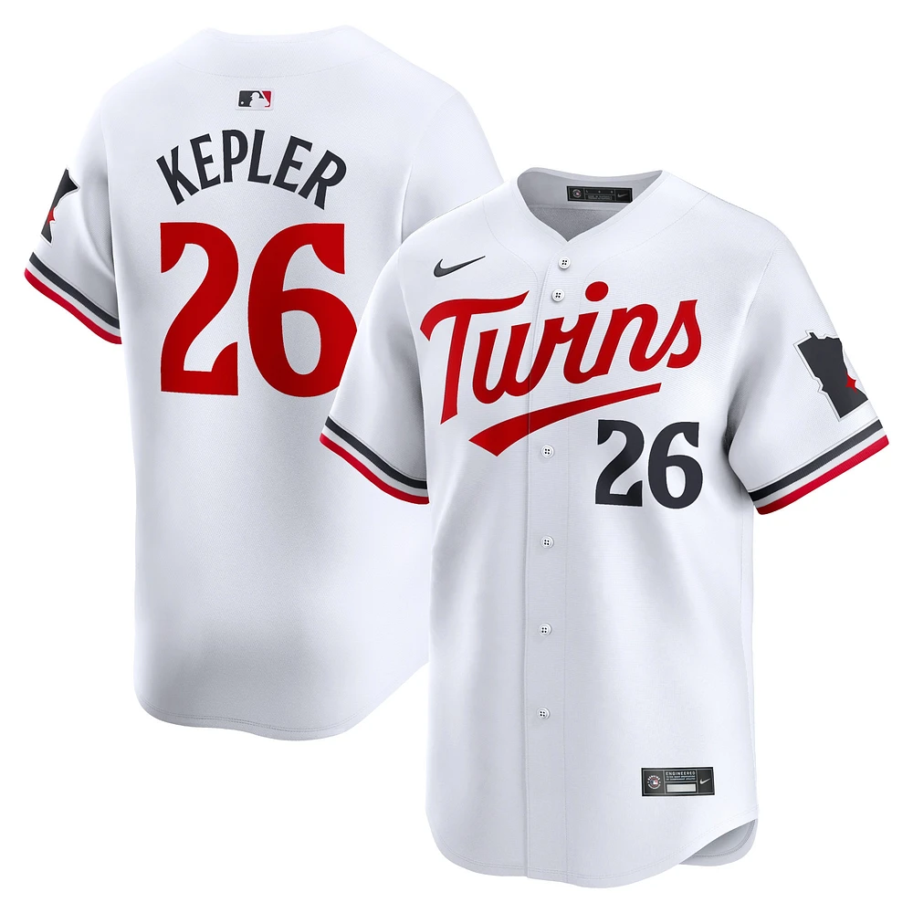 Maillot Nike Max Kepler pour homme, blanc, Minnesota Twins, domicile, joueur limité