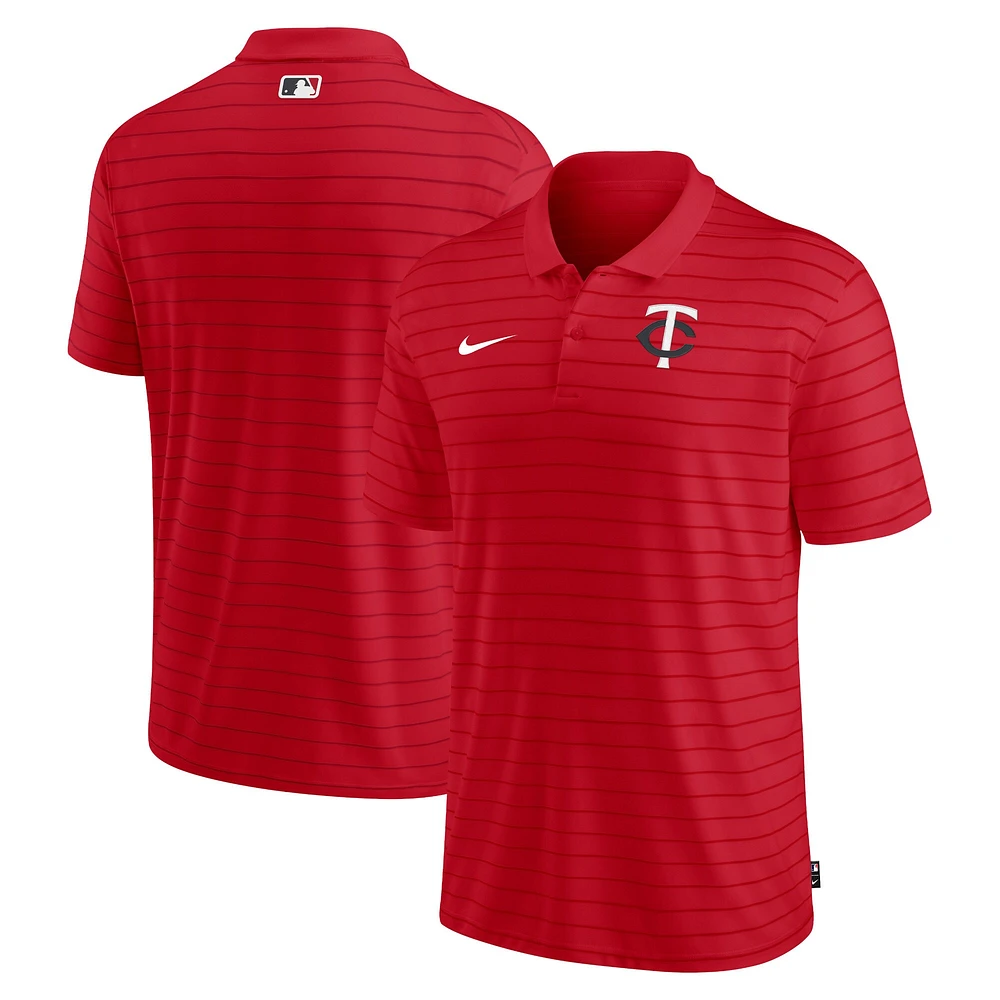 Polo Nike Minnesota Twins Authentic Collection Victory Performance à rayures pour Homme