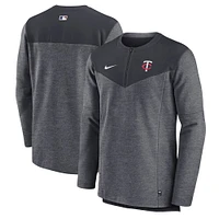 Men's Nike Minnesota Twins Navy Authentic Collection Game Time Performance Half-Zip Top