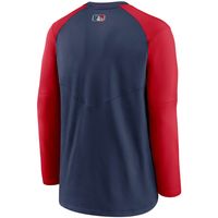 Men's Nike Navy/Red Minnesota Twins Authentic Collection Pregame Performance Raglan Pullover Sweatshirt