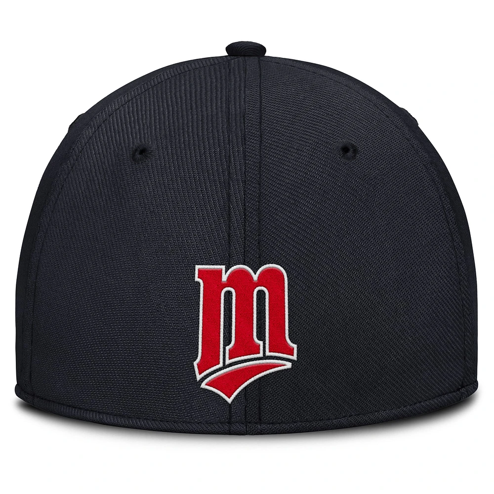 Men's Nike Navy/ Minnesota Twins Rise Swoosh Performance Flex Hat