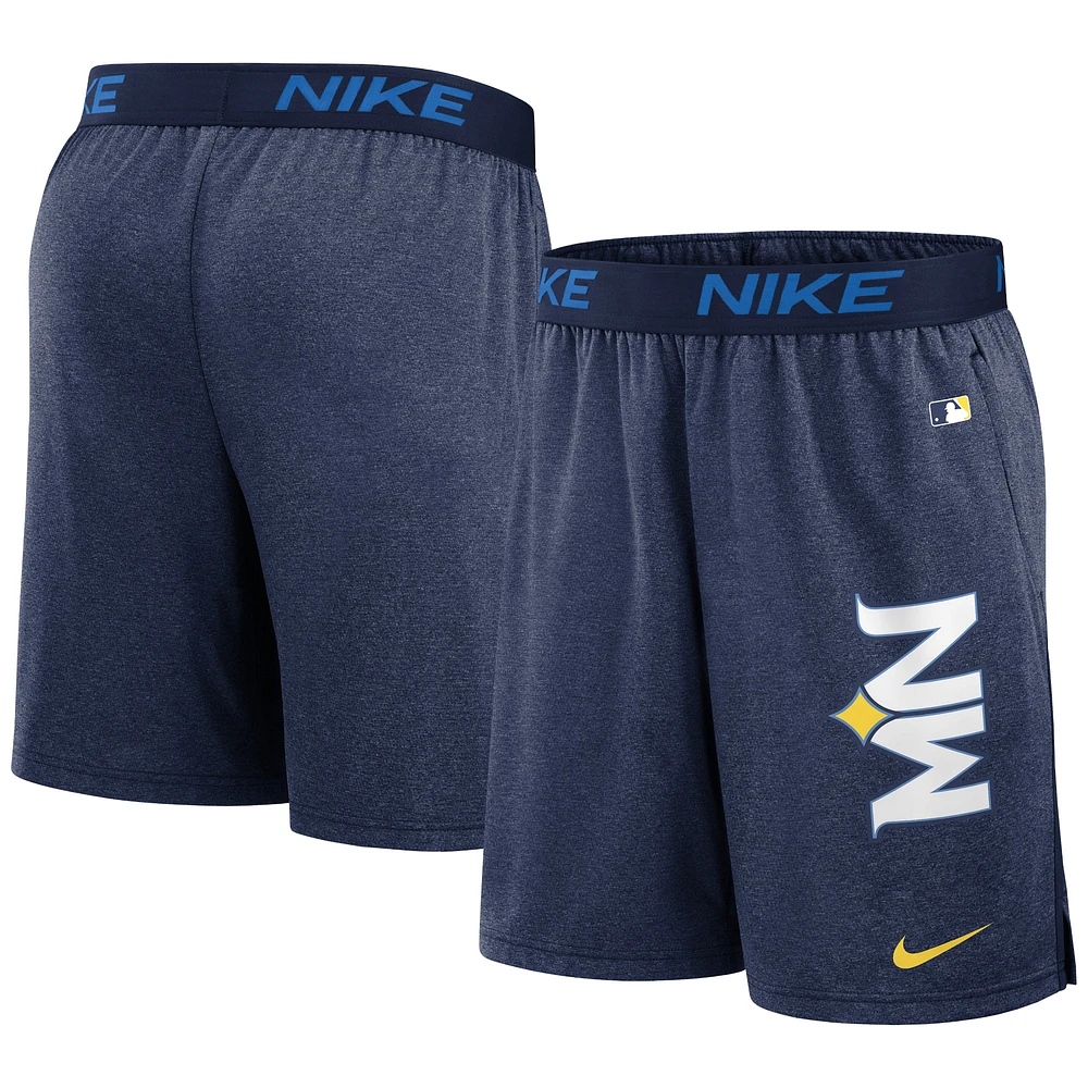 Short d'entraînement de performance Nike pour homme des Minnesota Twins 2024 City Connect Authentic Collection