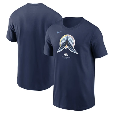 T-shirt Nike bleu marine Minnesota Twins 2024 City Connect avec grand logo pour homme