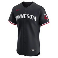 Men's Nike Navy Minnesota Twins Alternate Vapor Premier Elite Patch Jersey