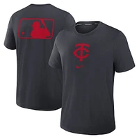 Men's Nike Navy Minnesota Twins Authentic Collection Early Work Tri-Blend Performance T-Shirt