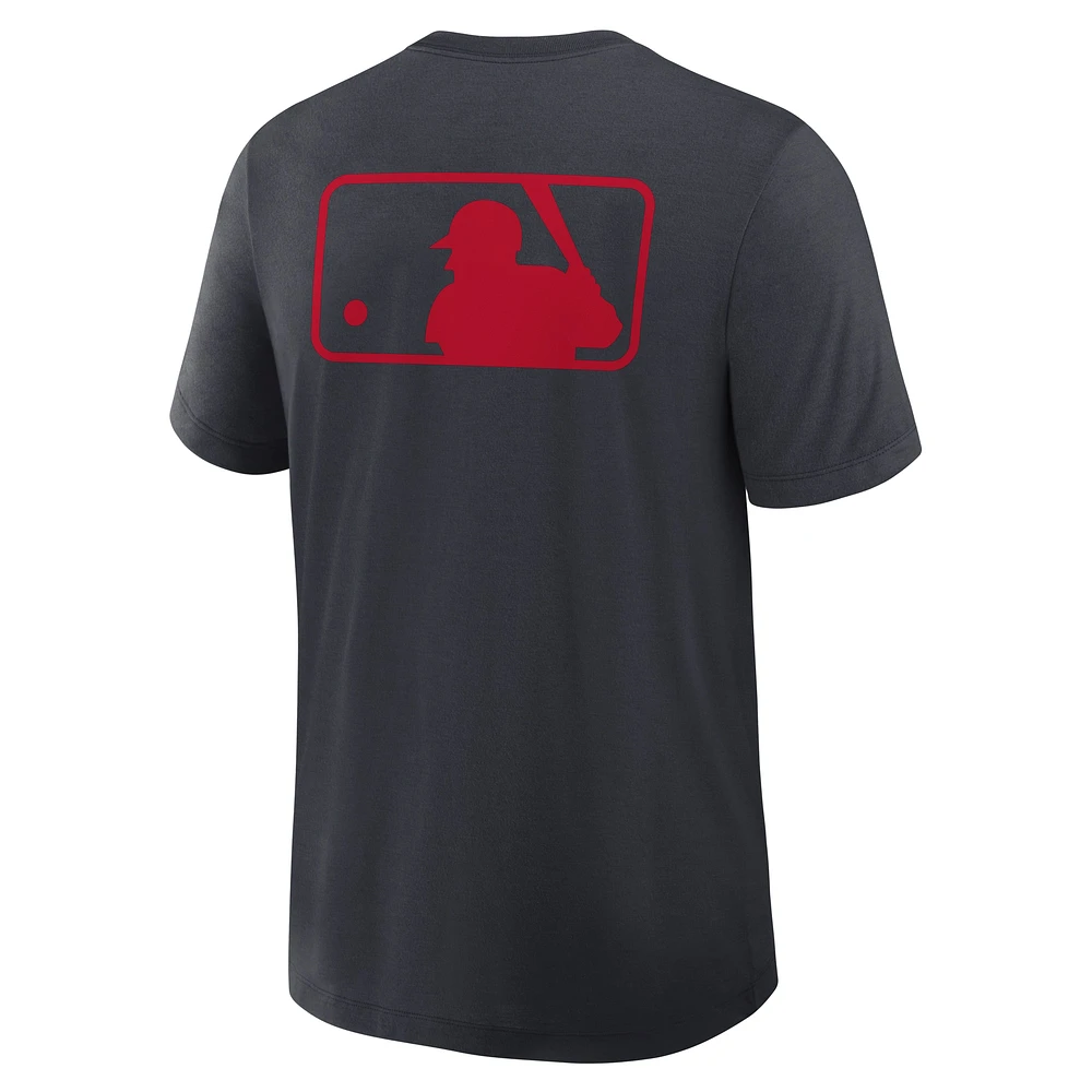 Men's Nike Navy Minnesota Twins Authentic Collection Early Work Tri-Blend Performance T-Shirt