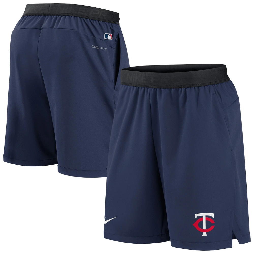 Short Nike Minnesota Twins Authentic Collection Flex Vent Max Performance pour homme - Bleu marine