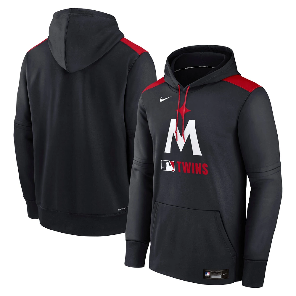Men's Nike Navy Minnesota Twins Authentic Collection Performance Pullover Hoodie
