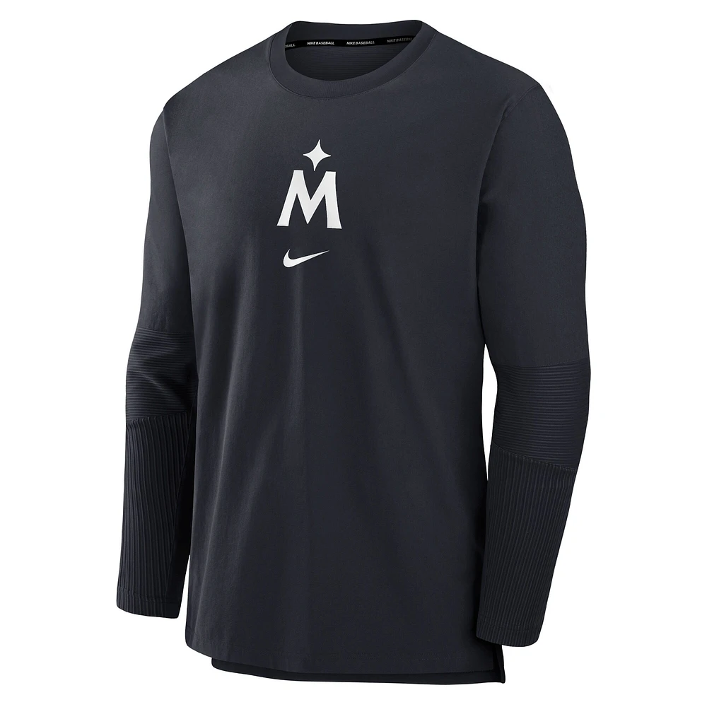 Men's Nike Navy Minnesota Twins Authentic Collection Player Performance Pullover Sweatshirt