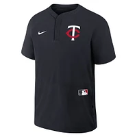 Men's Nike Navy Minnesota Twins Authentic Collection Raglan Short Sleeve Windshirt
