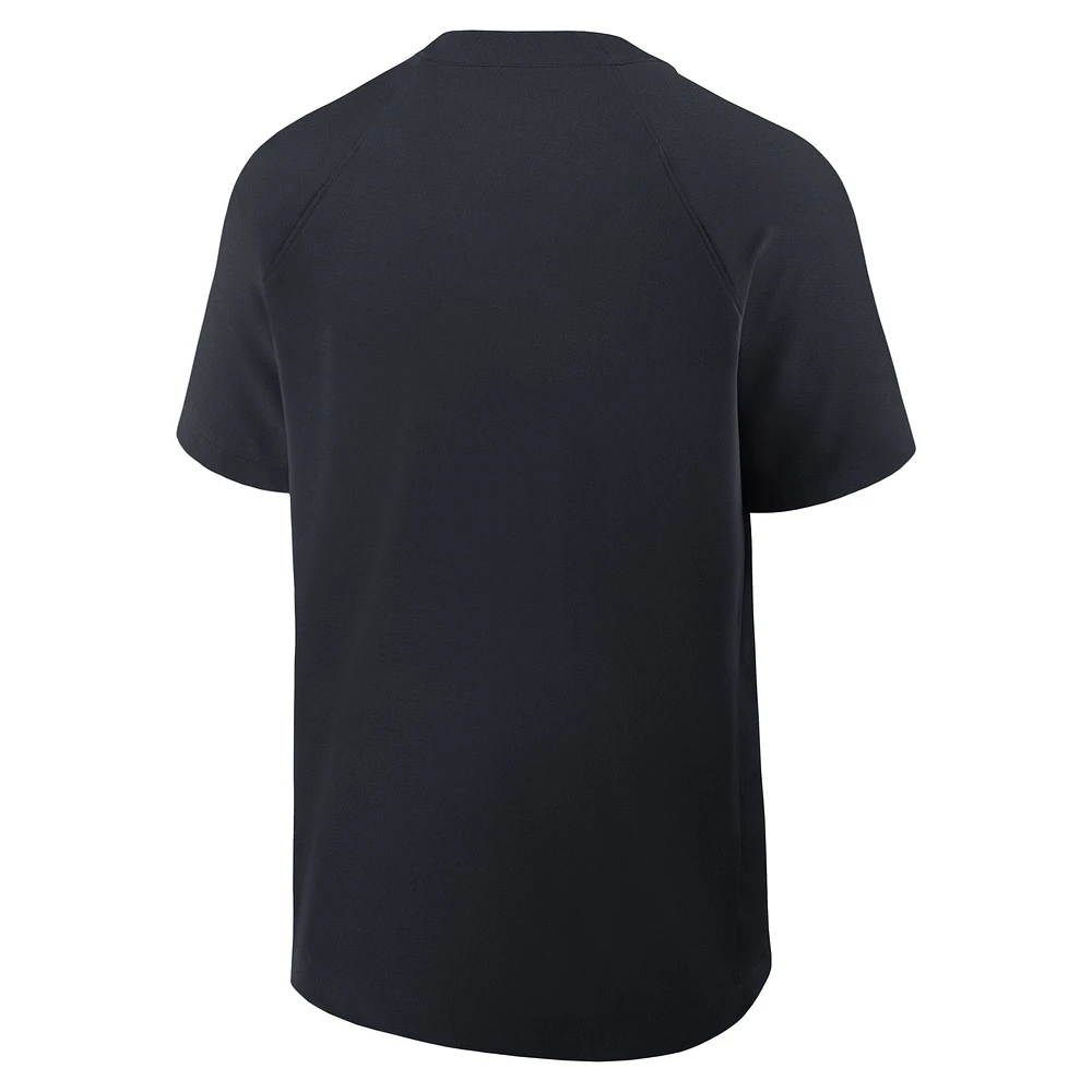 Men's Nike Navy Minnesota Twins Authentic Collection Raglan Short Sleeve Windshirt