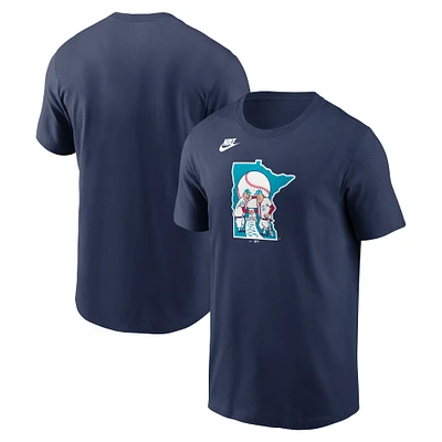 Men's Nike Navy Minnesota Twins Cooperstown Collection Team Logo T-Shirt