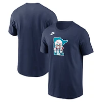 Men's Nike Navy Minnesota Twins Cooperstown Collection Team Logo T-Shirt