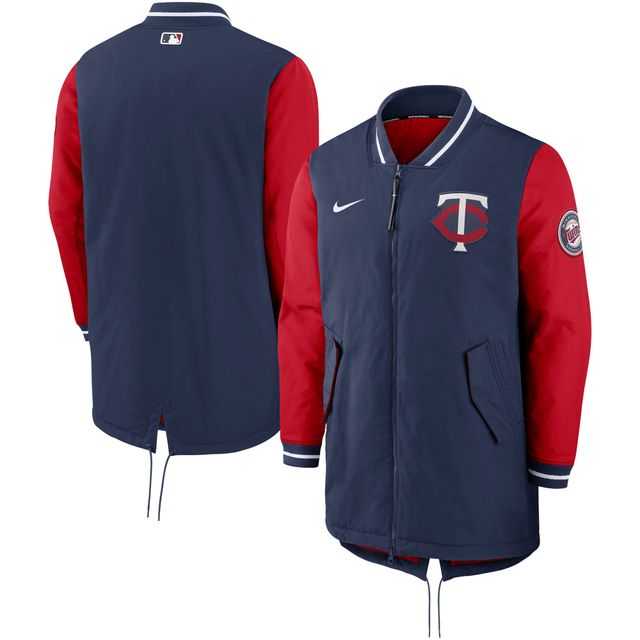 Veste zippée Nike Minnesota Twins Dugout Performance pour homme, bleu marine