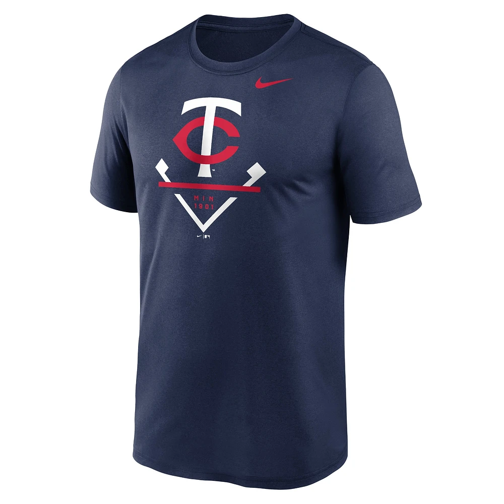 T-shirt Nike bleu marine pour homme Minnesota Twins Icon Legend Performance