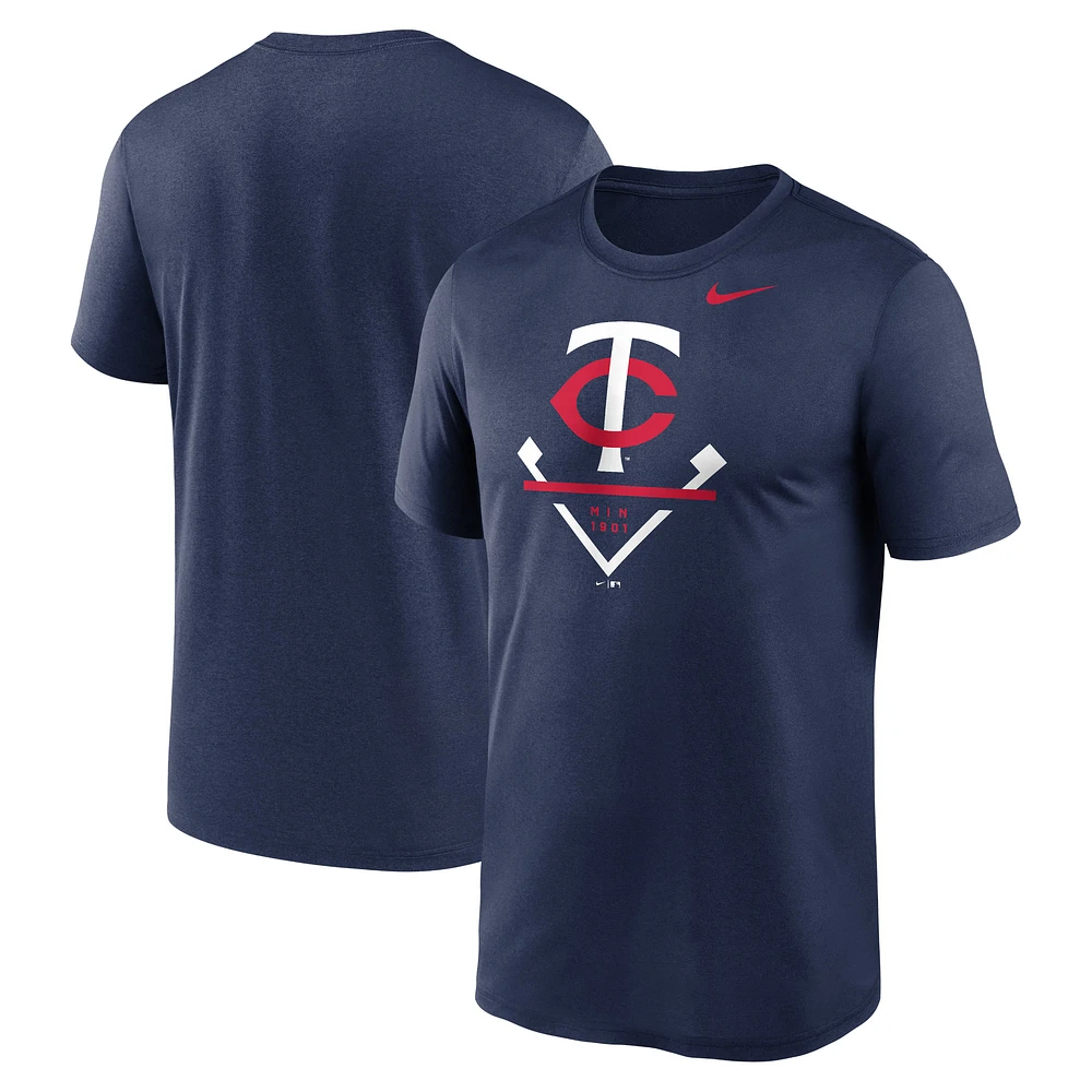 T-shirt Nike bleu marine pour homme Minnesota Twins Icon Legend Performance