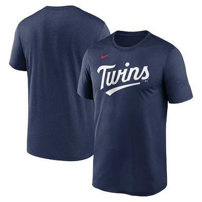 Men's Nike Navy Minnesota Twins Legend Fuse Wordmark T-Shirt