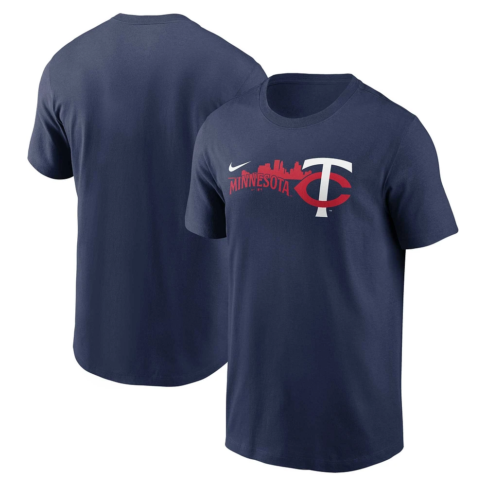 T-shirt Nike pour homme, bleu marine, Minnesota Twins, équipe locale Skyline