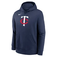 Men's Nike Navy Minnesota Twins Logo Club Fleece Pullover Hoodie